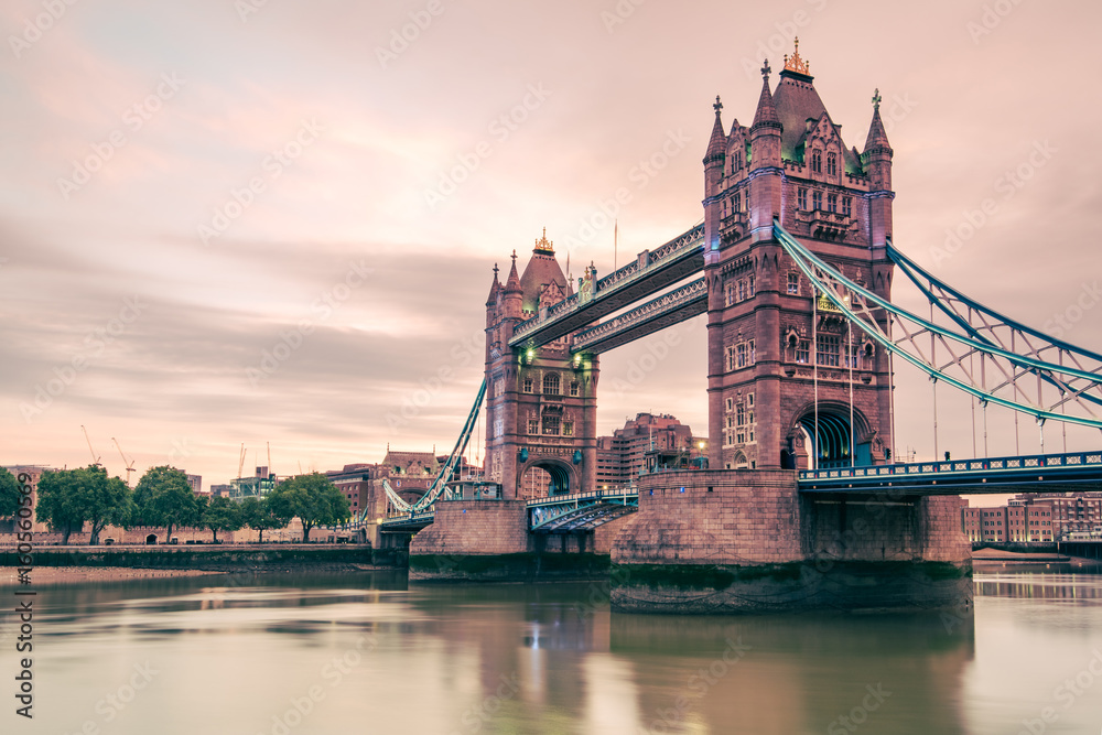 Colored image of London Tower Bridge