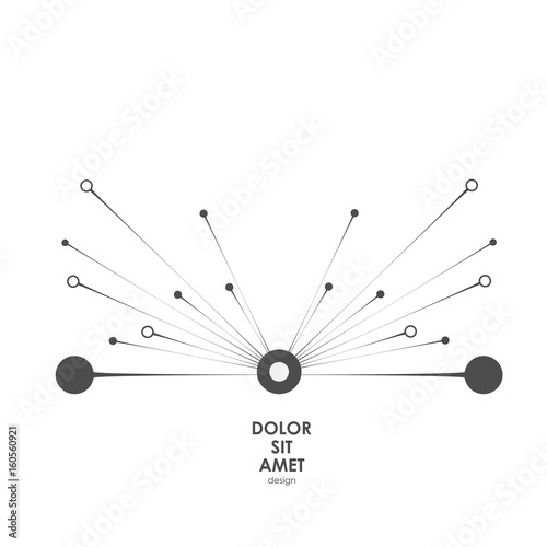 Geometric abstract connected line and dots