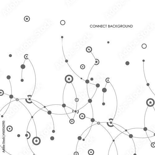 Abstract background with lines and dots. Creative design for your