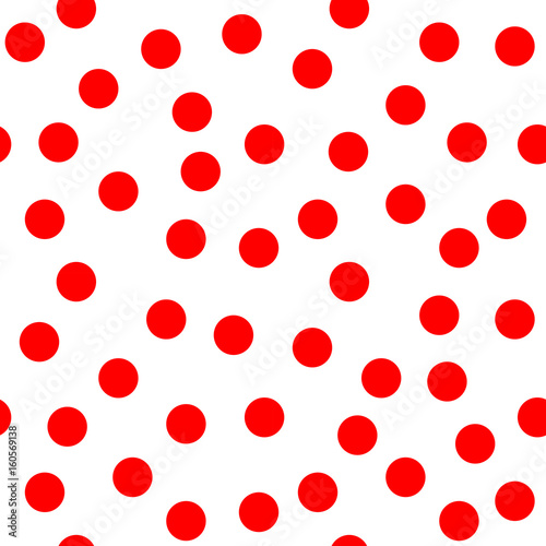Circle red seamless pattern