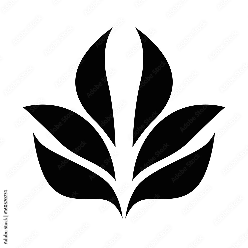 Plant with leaves icon vector illustration graphic design Plant with leaves icon vector illustration graphic design