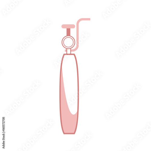 oxygen cylinder with manometer health respiration vector illustration