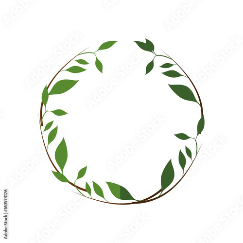 leaf around symbol icon vector illustration graphic design