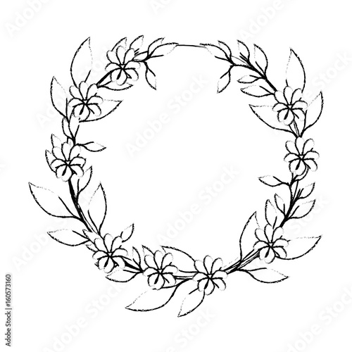 leaf around symbol icon vector illustration graphic design