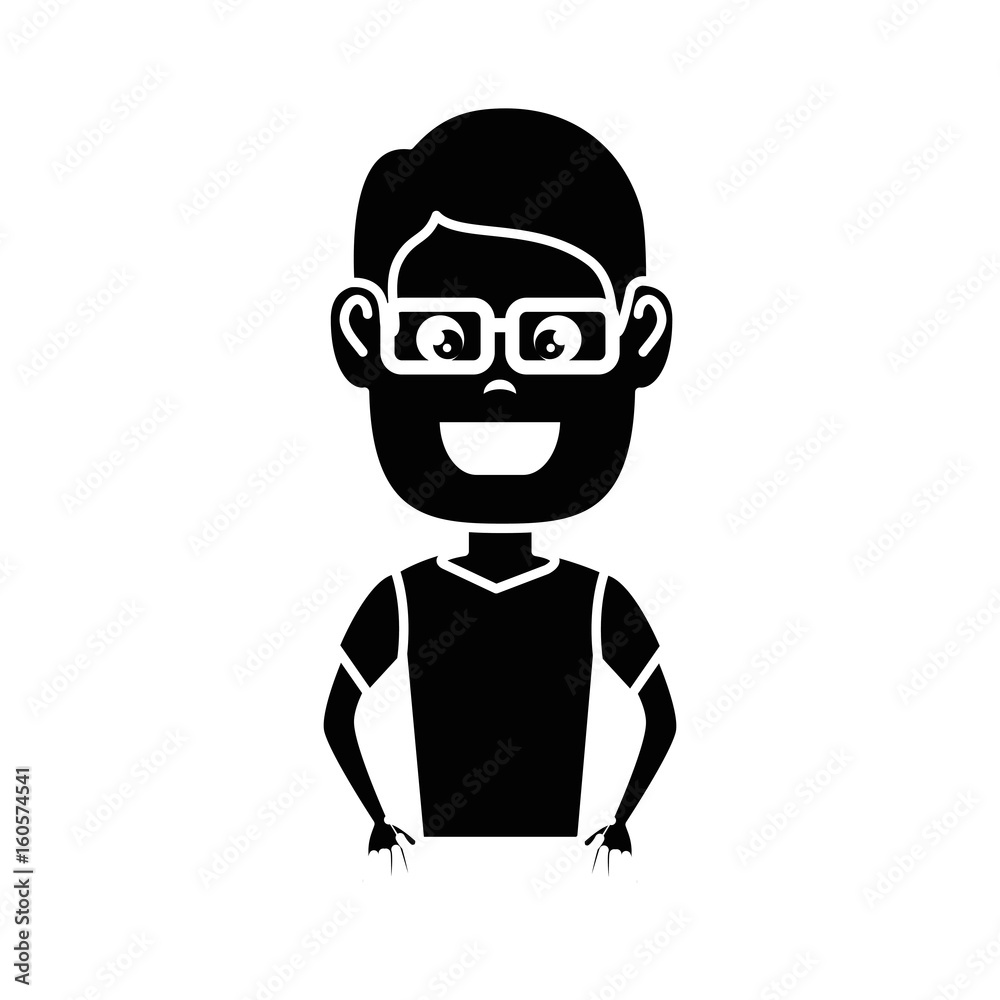 Guy cartoon profile icon vector illustration graphic design