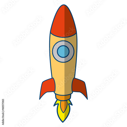 Rocket spaceship symbol icon vector illustration graphic design