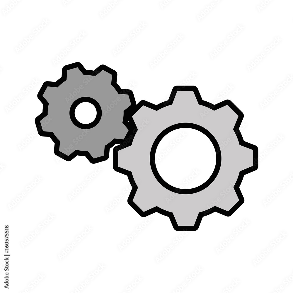 Gears machinery pieces icon vector illustration graphic design
