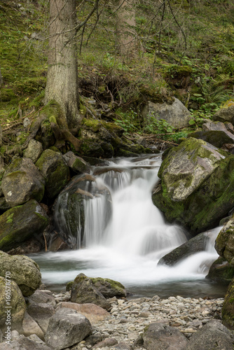 Ötztal Valley mountain river. Stuibenfall Waterfall. Österreich, Niederthai, Oetz, Austria, Europe