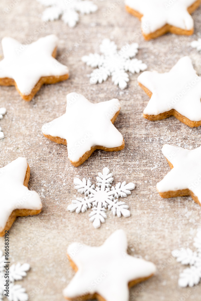 Christmas cookies with small christmas decoration. Christmas cookies with small christmas decoration.
