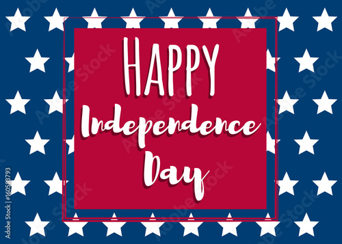 Fourth of July. United States independence day greeting card. July fourth typographic design. Vector illustration photo