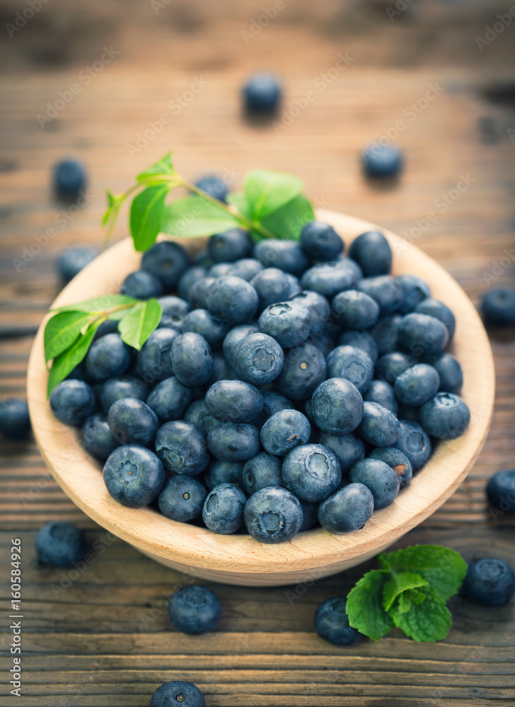 Fresh blueberries in the bowl Fresh blueberries in the bowl