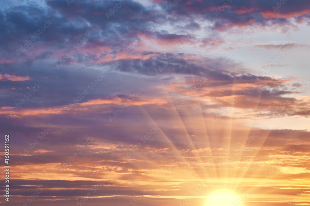 Fototapeta premium Beautiful evening sunset