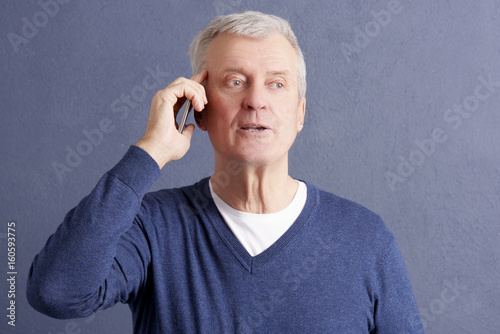 Man talking on mobile phone