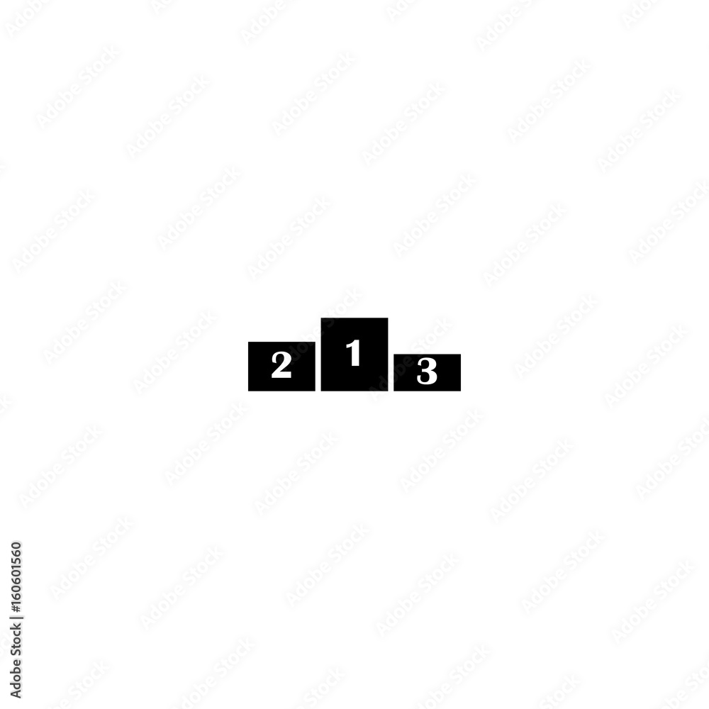 Podium icon in simple style Podium icon in simple style