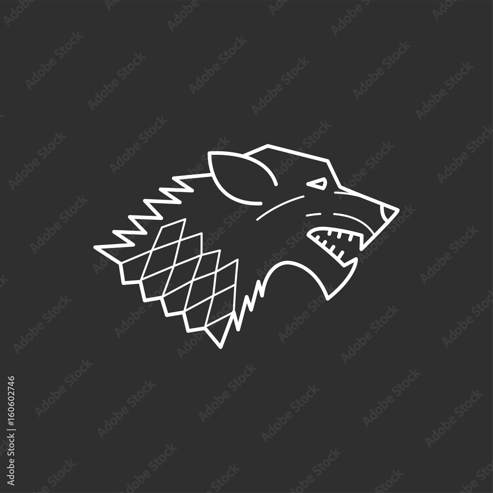 Obraz na plátně Wolf head. Vector illustrations