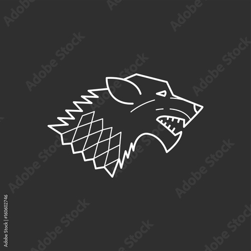 Wolf head. Vector illustrations