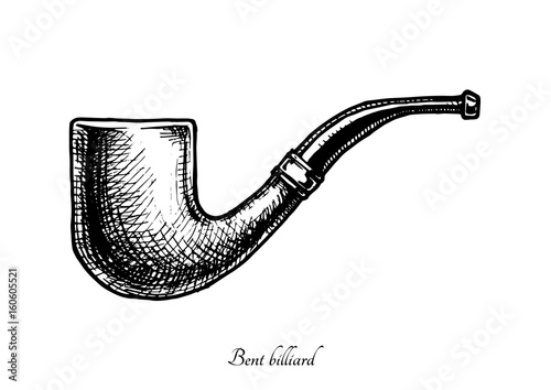 tobacco pipes. Bent billiard