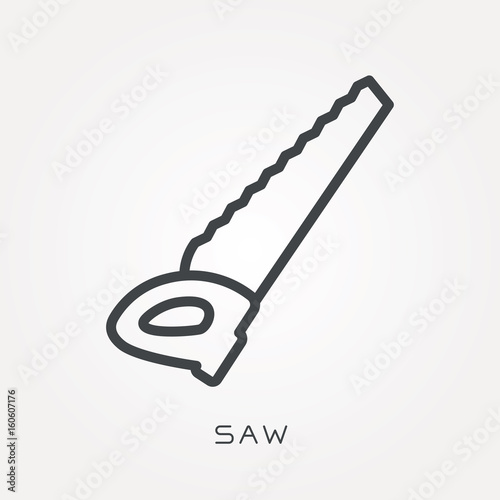 Line icon saw