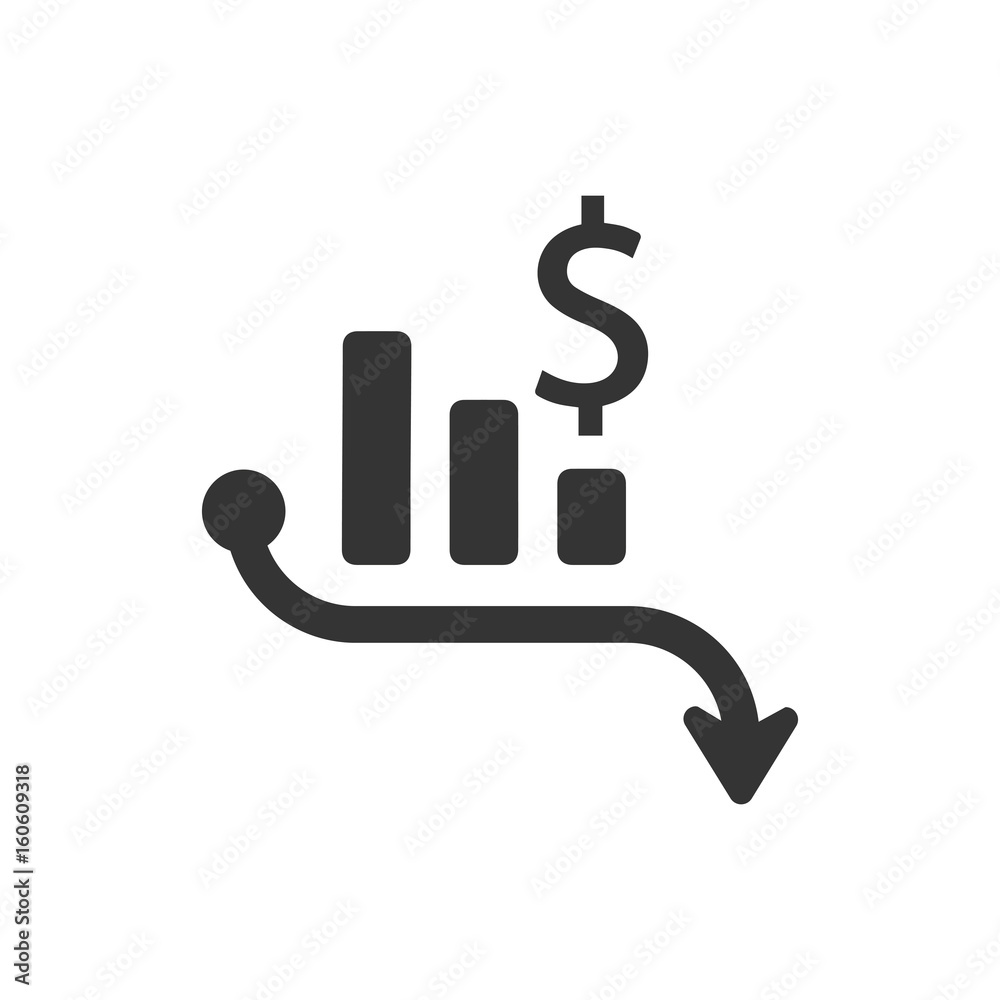 Financial Loss Icon Financial Loss Icon
