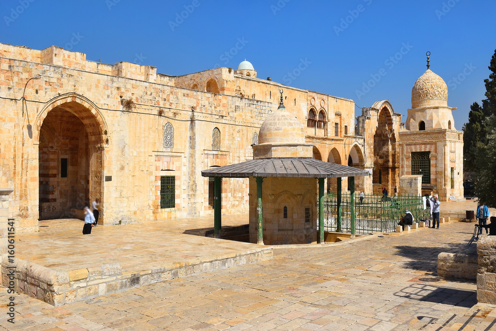 islamic religious buildings at Temple Mount, Old City of Jerusalem, Israel