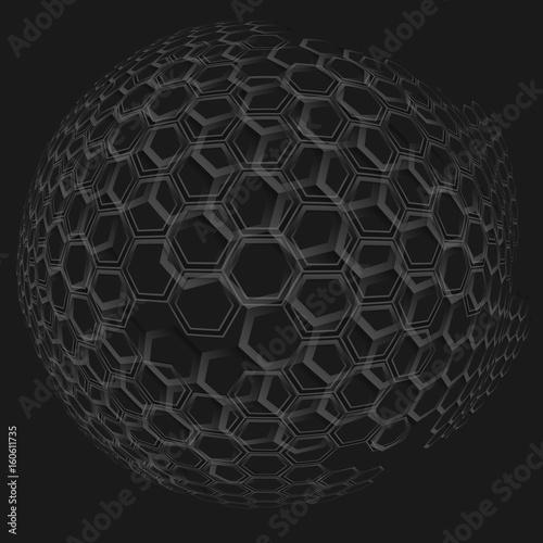 Icon honeycomb vector Abstract background hexagon