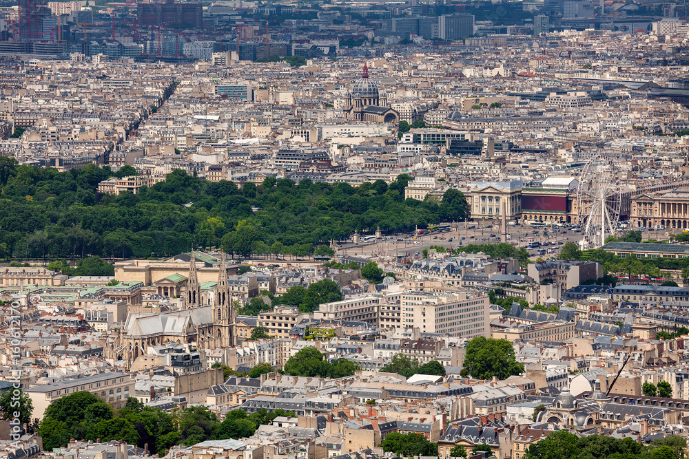 View of Paris from above.
