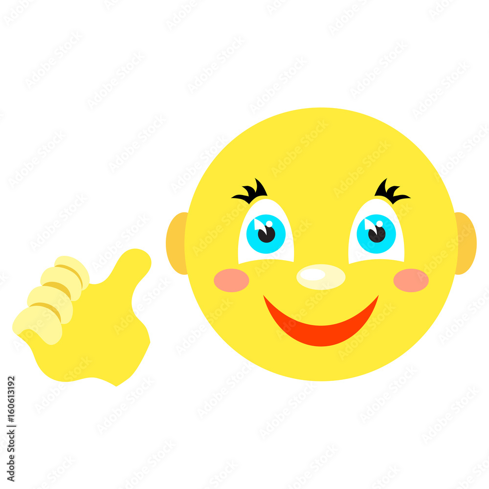 Obraz premium 1061567 Smiley with a thumbs up gesture.