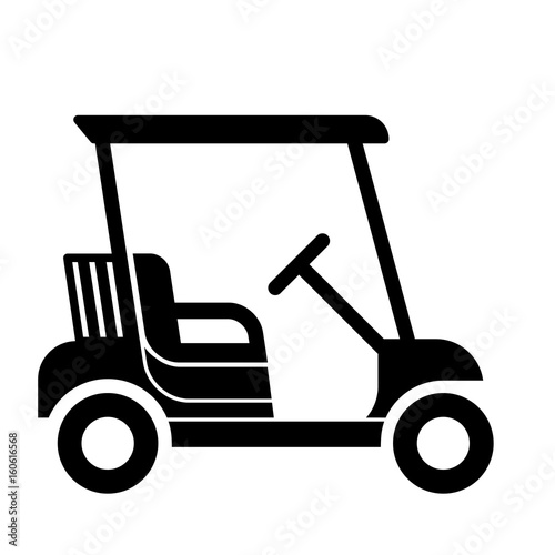 Nice golf cart icon Flat vector design isolated on white background