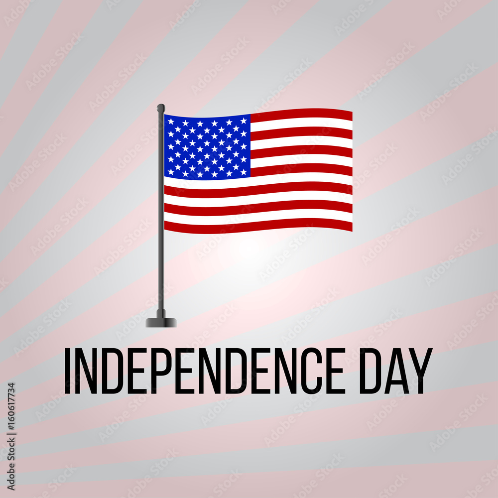 Independence day with Flag of the United States, vector Independence day with Flag of the United States, vector