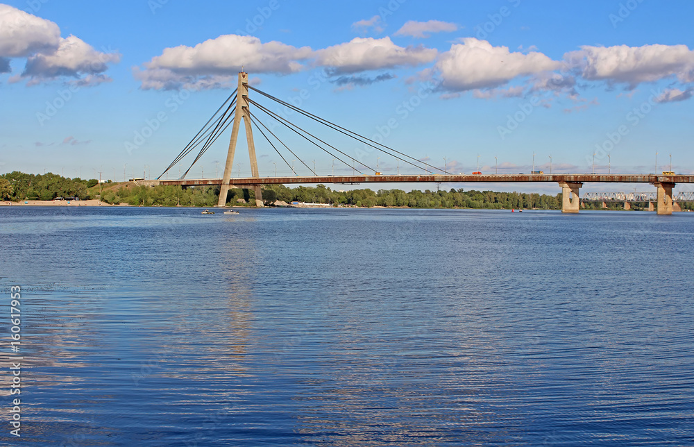 Fux bridge (former Moskovskyi Bridge) in Kyiv, Ukraine