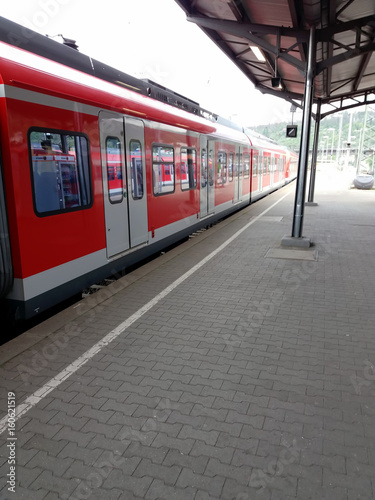 Modern train at the station, Bundesbahn, Deutschland