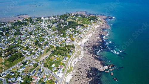 Photographie aérienne de la pointe de Penchâteau, au Pouliguen, France photo