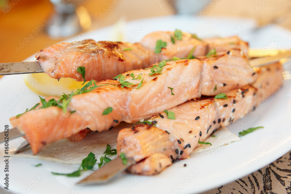 Grilled salmon