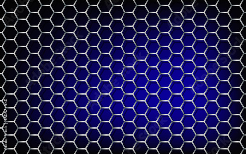 Vector illustration of geometric pattern of hexagons