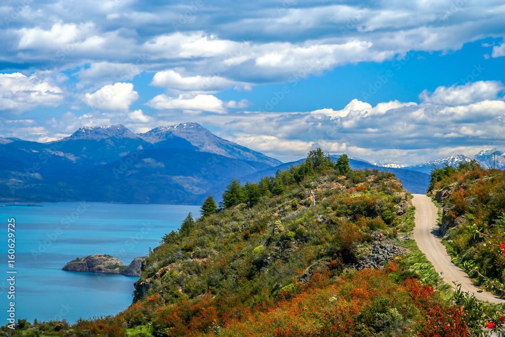 Road along Lake General Carrera