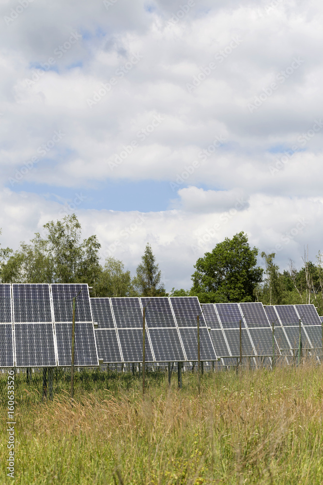 Solar Power Station on the summer Meadow Solar Power Station on the summer Meadow