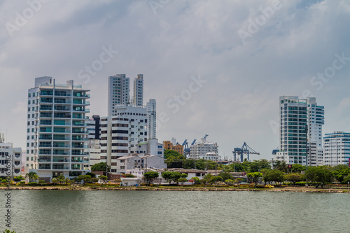 Skyscrapers in the Boca Grande neighborhood of Cartagena  Colombia