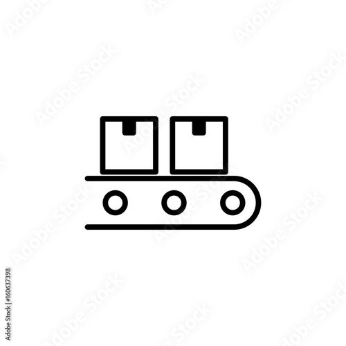 conveyor belt icon on white background