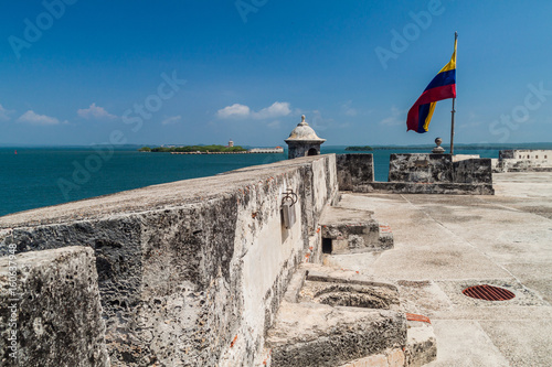 Fuerte de San Fernando fortress on Tierrabomba island near Cartagna, Colombia. Bateria de San Jose fort in the background. photo