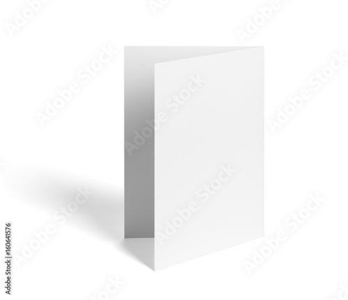 folded leaflet white blank paper template book