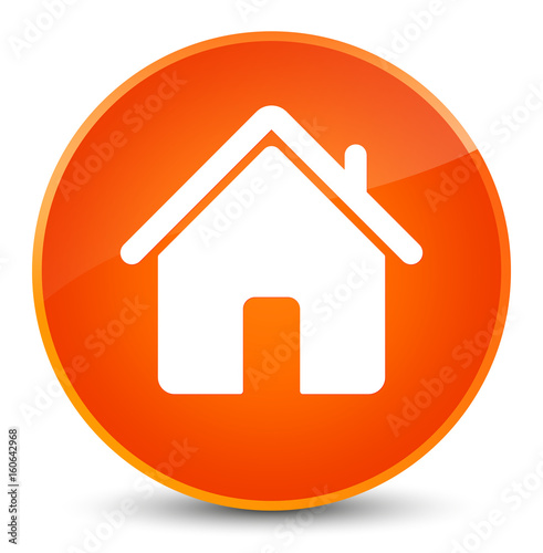 Home icon elegant orange round button
