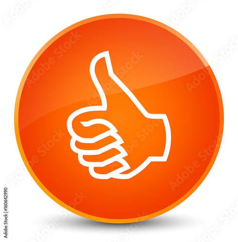 Like icon elegant orange round button
