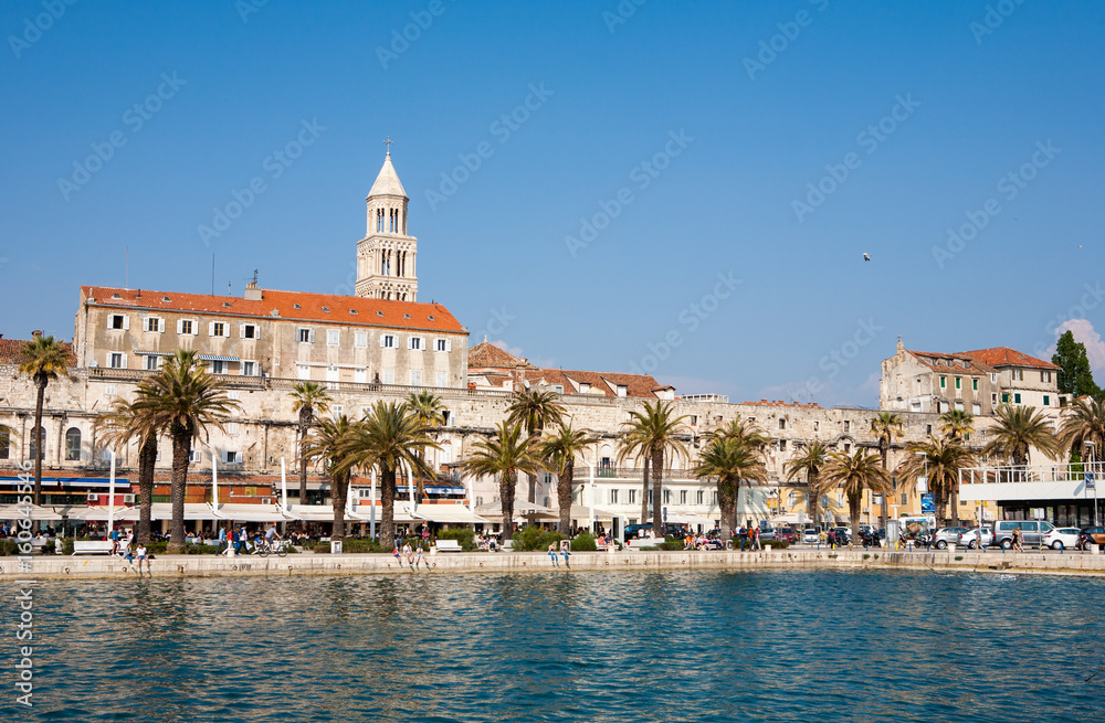The UNESCO heritage Diocletan Palace and the Dome in Split, Croatia