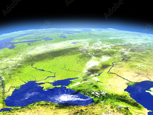 Caucasus region from space