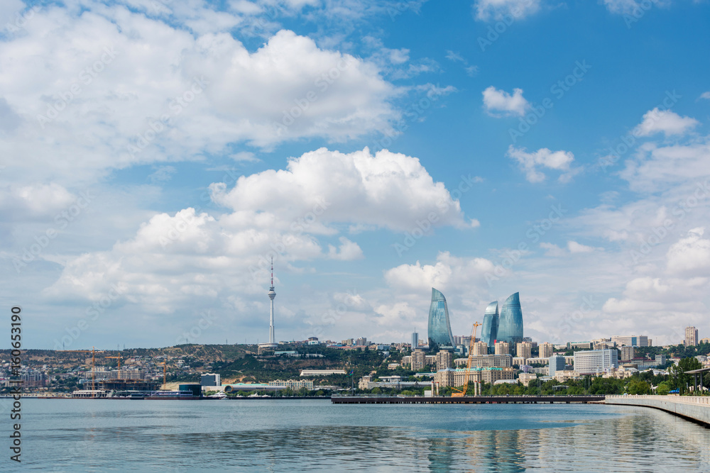 Day view of Baku Azerbaijan architecture