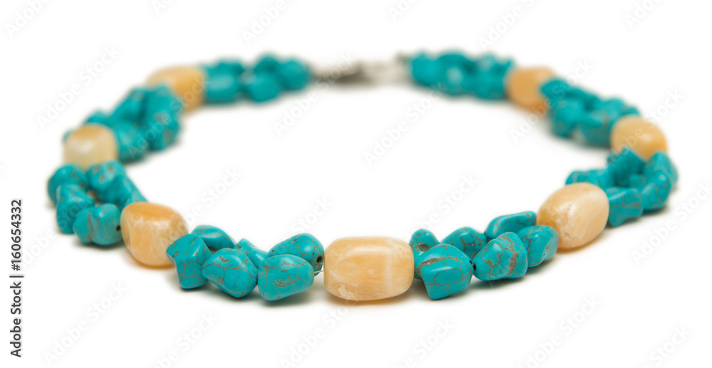 Nice necklace isolated on white background Nice necklace isolated on white background