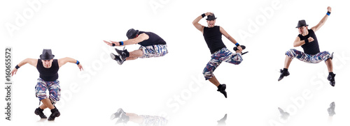 Dancer isolated on the white background