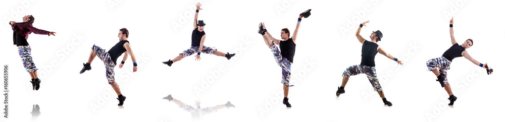 Dancer isolated on the white background Dancer isolated on the white background