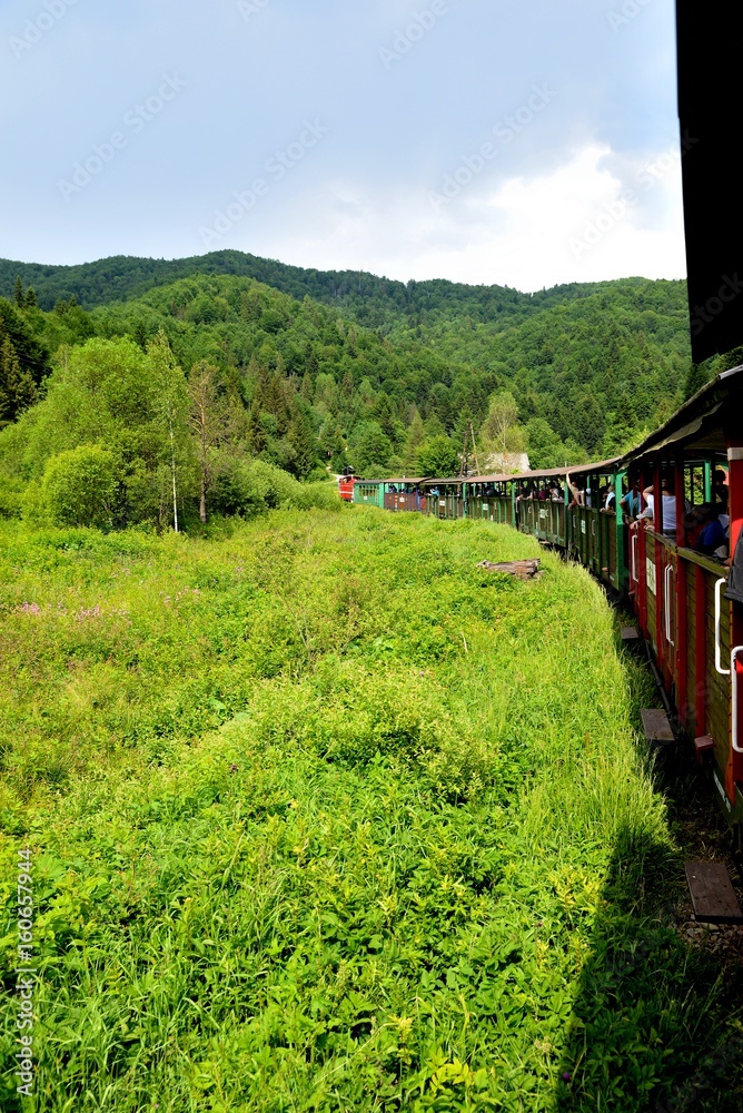 Narrow gauge railway Bieszczady forest track and attractions