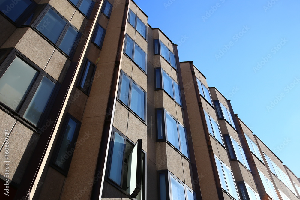 Modern stone facade on a sunny day Modern stone facade on a sunny day